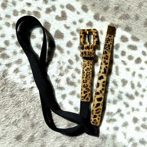 Leopard Print Stretch Belt (Size S/M)